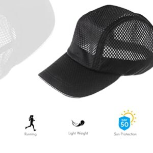 Beautifully Warm Backless Hat – Quick Dry Sport Baseball Hat for Women Black