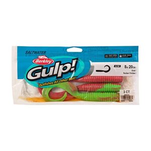 Berkley Gulp! Grub Fishing Soft Bait , Nuclear Chicken, 8"