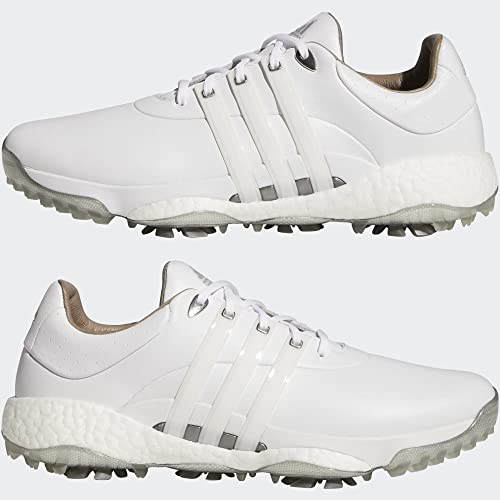 adidas Men's Tour360 22 Golf Shoes, Footwear White/Footwear White/Silver Metallic, 10.5