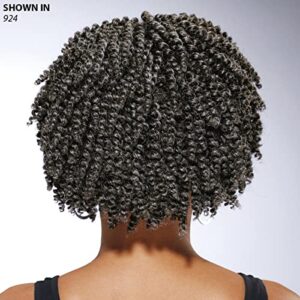 Especially Yours Sharma Headband Wig Authentic Two-Strand Twist Coils with Great Body, Stretch Band/Runway Shades of Black, Brown and Gray