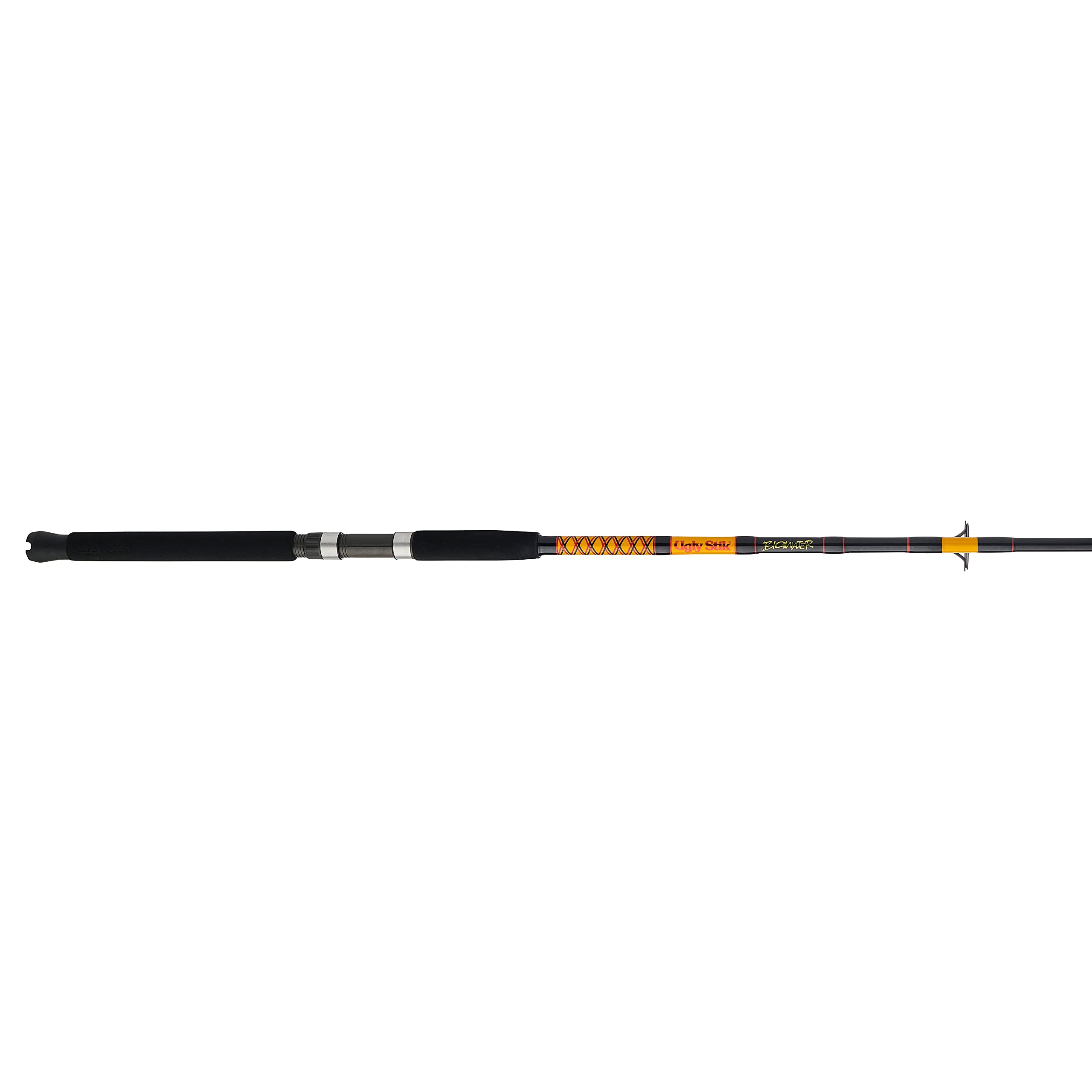 Ugly Stik Bigwater Spinning Fishing Rod,Black/Red/Yellow