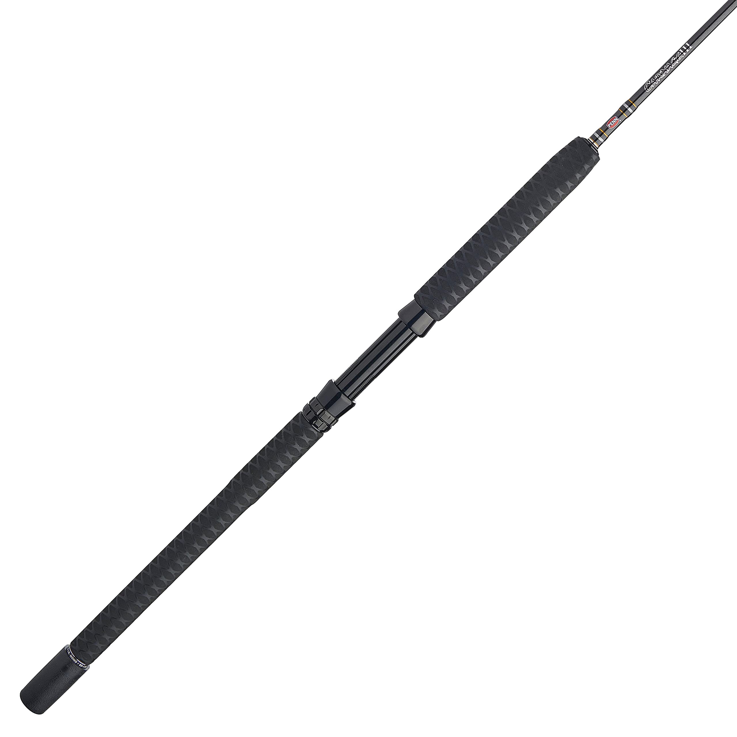 PENN Carnage III Boat Conventional Fishing Rod, 6' - Heavy - 50-100lb - 1pc, Silver/Black/Gold