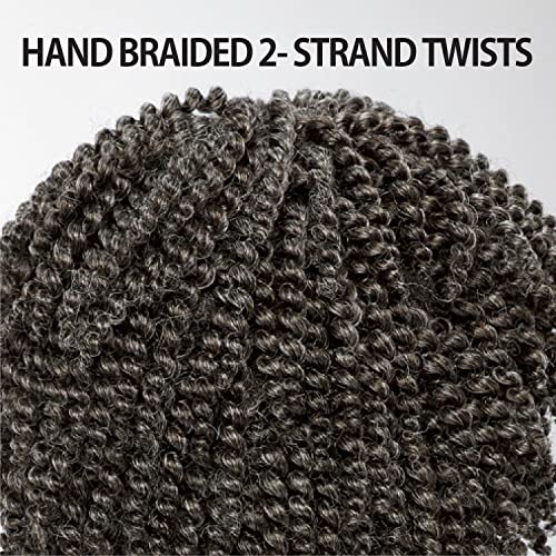 Especially Yours Sharma Headband Wig Authentic Two-Strand Twist Coils with Great Body, Stretch Band/Runway Shades of Black, Brown and Gray