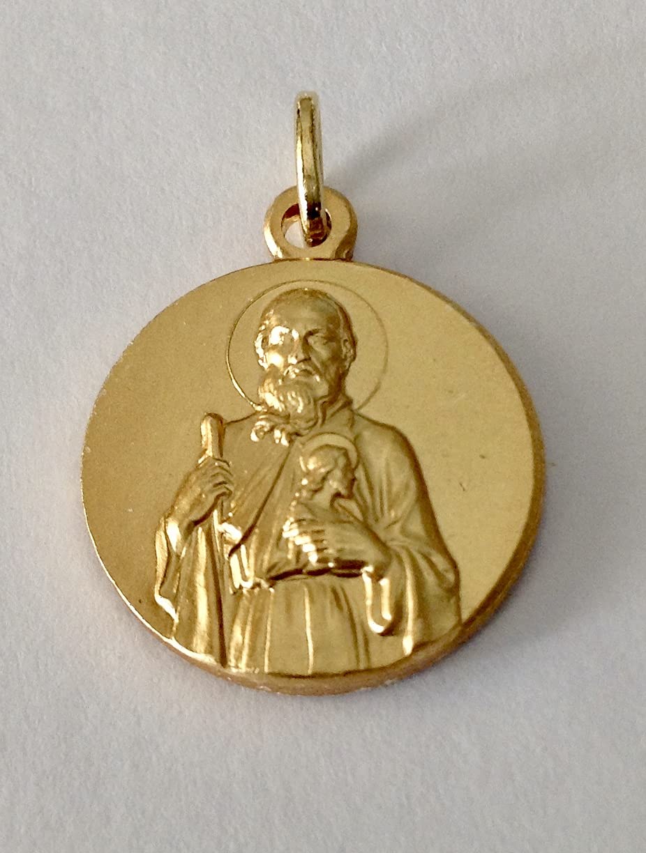 SAINT JUDE THADDEUS APOSTLE MEDAL - PATRON SAINT OF IMPOSSIBLE CASES - 100% MADE IN ITALY (St.Jude (Round Shape))