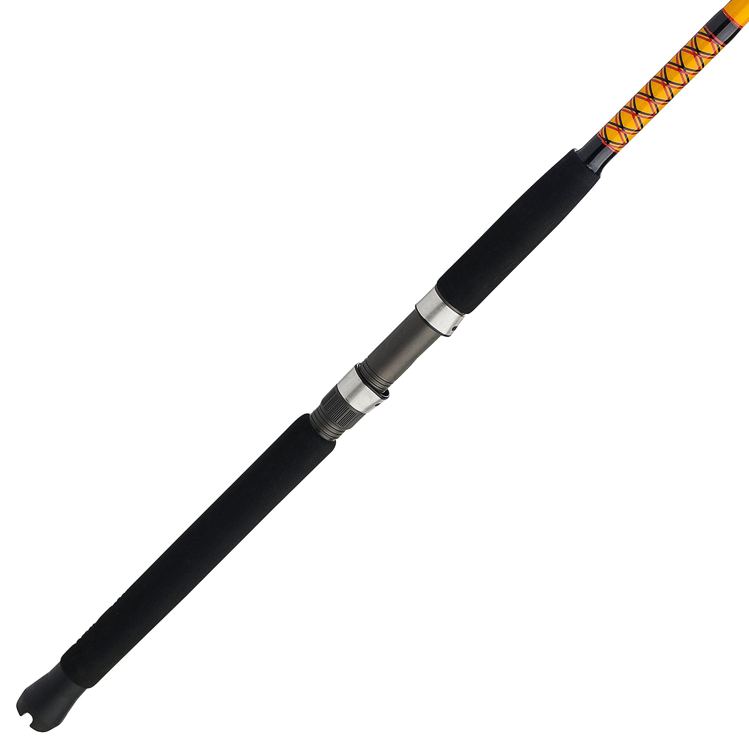 Ugly Stik Bigwater Spinning Fishing Rod,Black/Red/Yellow