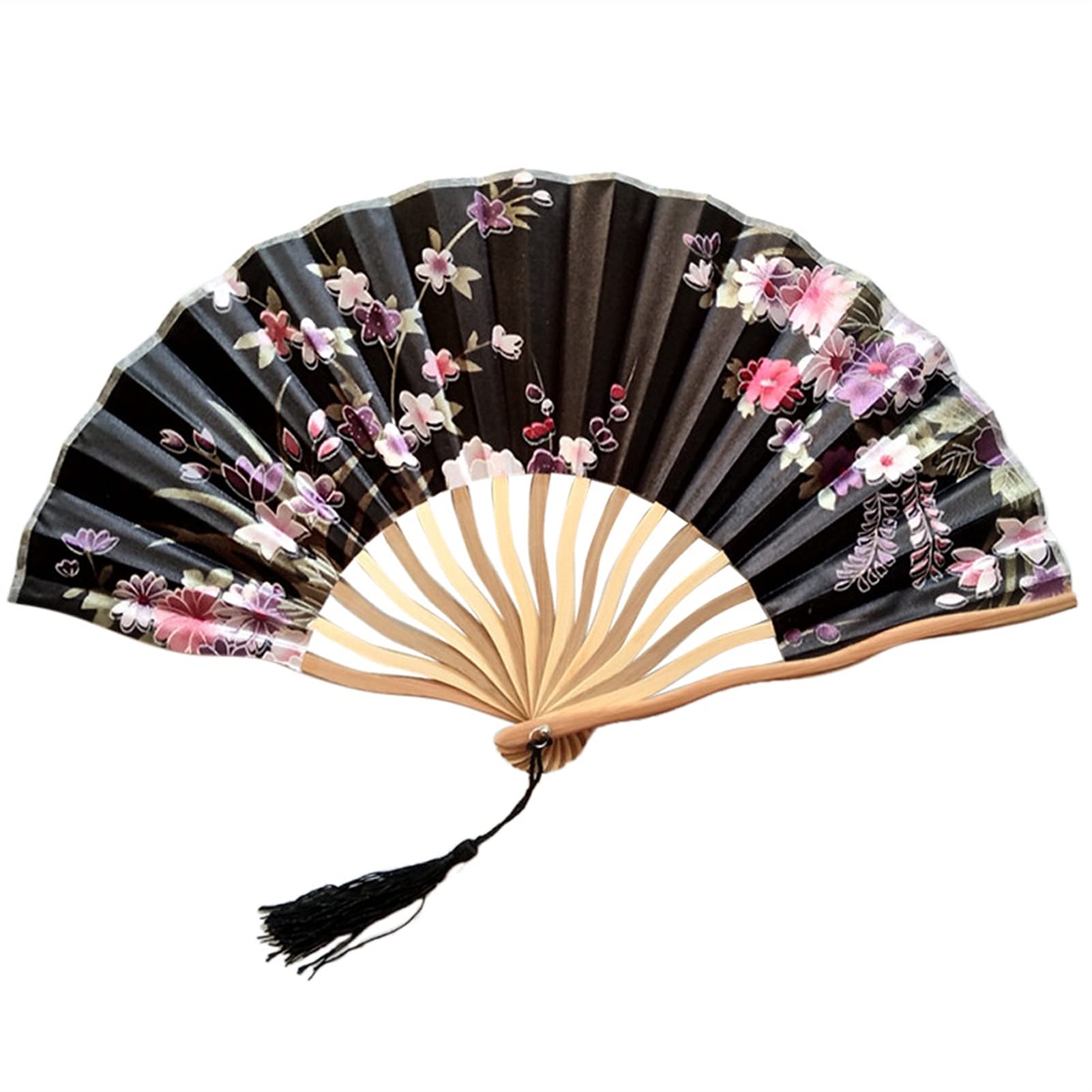 Fan Chinese Style Hand Held Fan Bamboo Paper Folding Fan Party Wedding Decor Vintage Chinese Fans Paper Home Bamboo Gifts Hand Fan (Color : D)