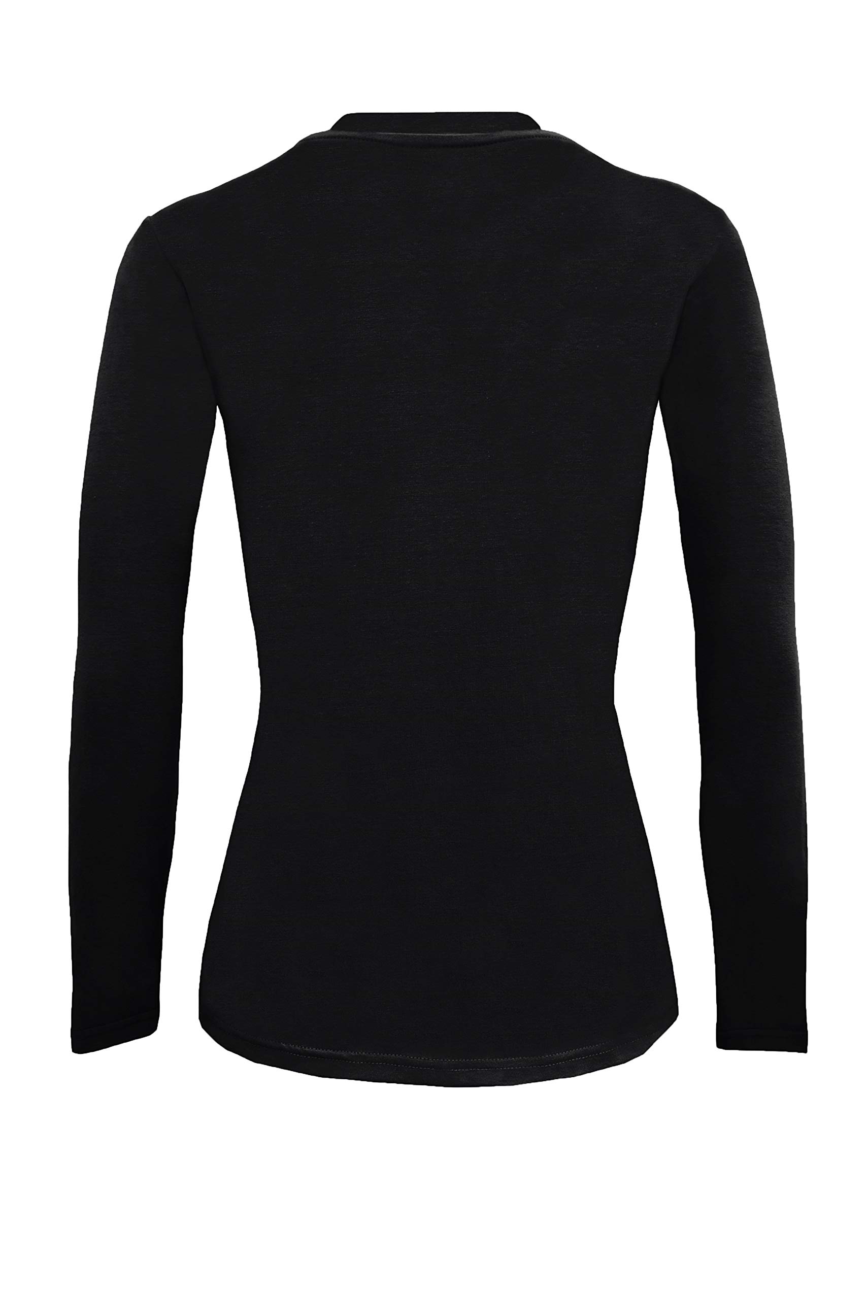 Natural Uniforms Women's Long Sleeve Tee Shirt Underscrub-2-Pack (Small, 2 Pack Black)