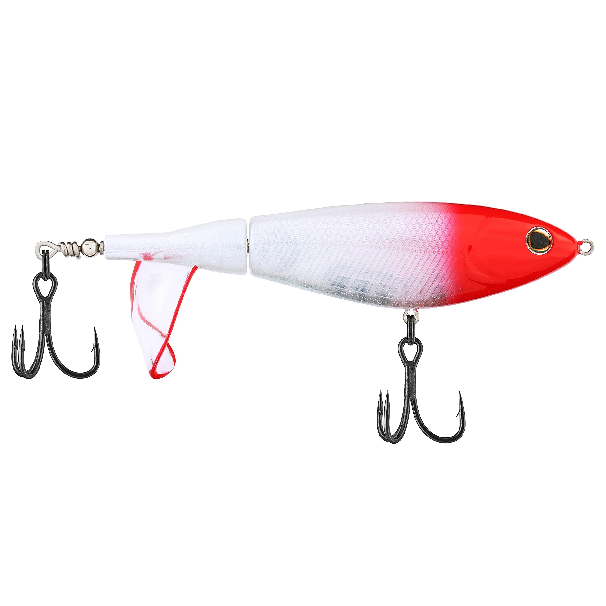 Berkley Choppo Topwater Fishing Lure, Red Head, 1 oz, 120mm Topwater, Enhanced Propeller Surface Area for Maximum Disturbance, Equipped with Sharp Fusion19 Hook