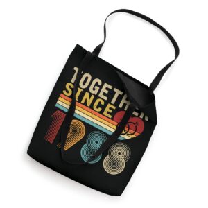 Together Since 1988 Vintage Couple 33rd Wedding Anniversary Tote Bag