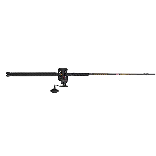 PENN Squall II Level Wind Conventional Reel and Fishing Rod Combo, Black/Gold