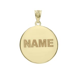 Certified 14k Yellow Gold Personalized Name Yin Yang Tai Chi Cute Puppy Paw Print Pendant