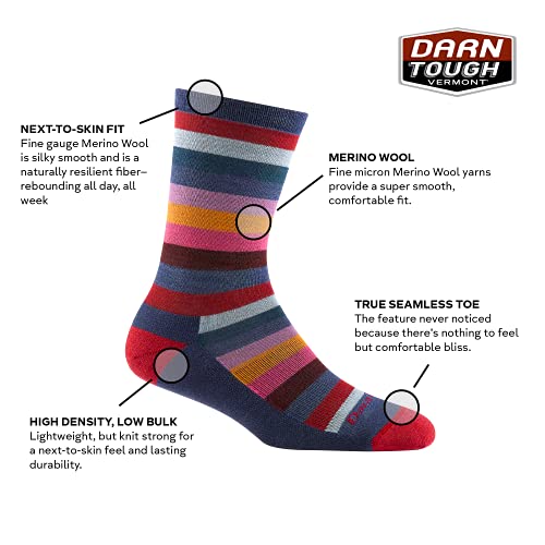 Darn Tough Women's Phat Witch Crew Lightweight with Cushion Sock (Style 1644) - Dark Teal, Medium