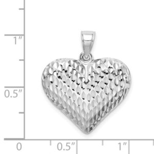 IceCarats 925 Sterling Silver Heart Love Necklace Charm Pendant 25mm x 23mm Only