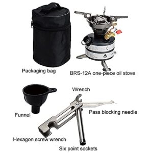 Outdoor Mini One-Piece Liquid Fuel Camping Gasoline Stove Burner Lightweight Portable Gasoline Stove