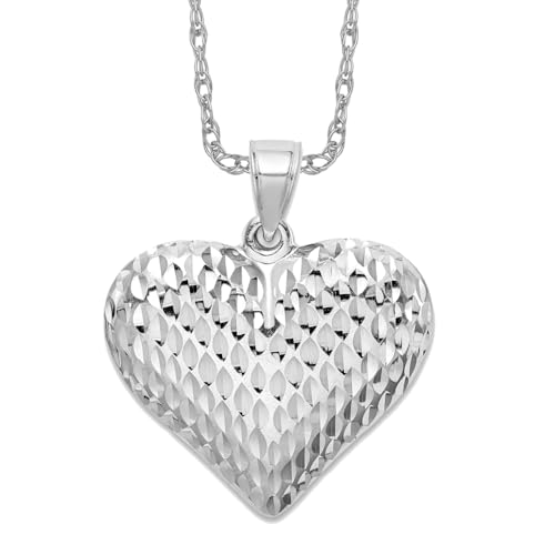 IceCarats 925 Sterling Silver Heart Love Necklace Charm Pendant 25mm x 23mm Only