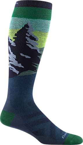 Darn Tough Men's Vermont Solstice OTC Lightweight Ski and Snowboard Sock (Style 8014) - Midnight, Large