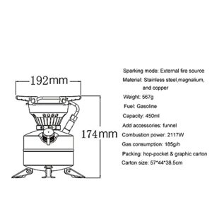 Outdoor Mini One-Piece Liquid Fuel Camping Gasoline Stove Burner Lightweight Portable Gasoline Stove