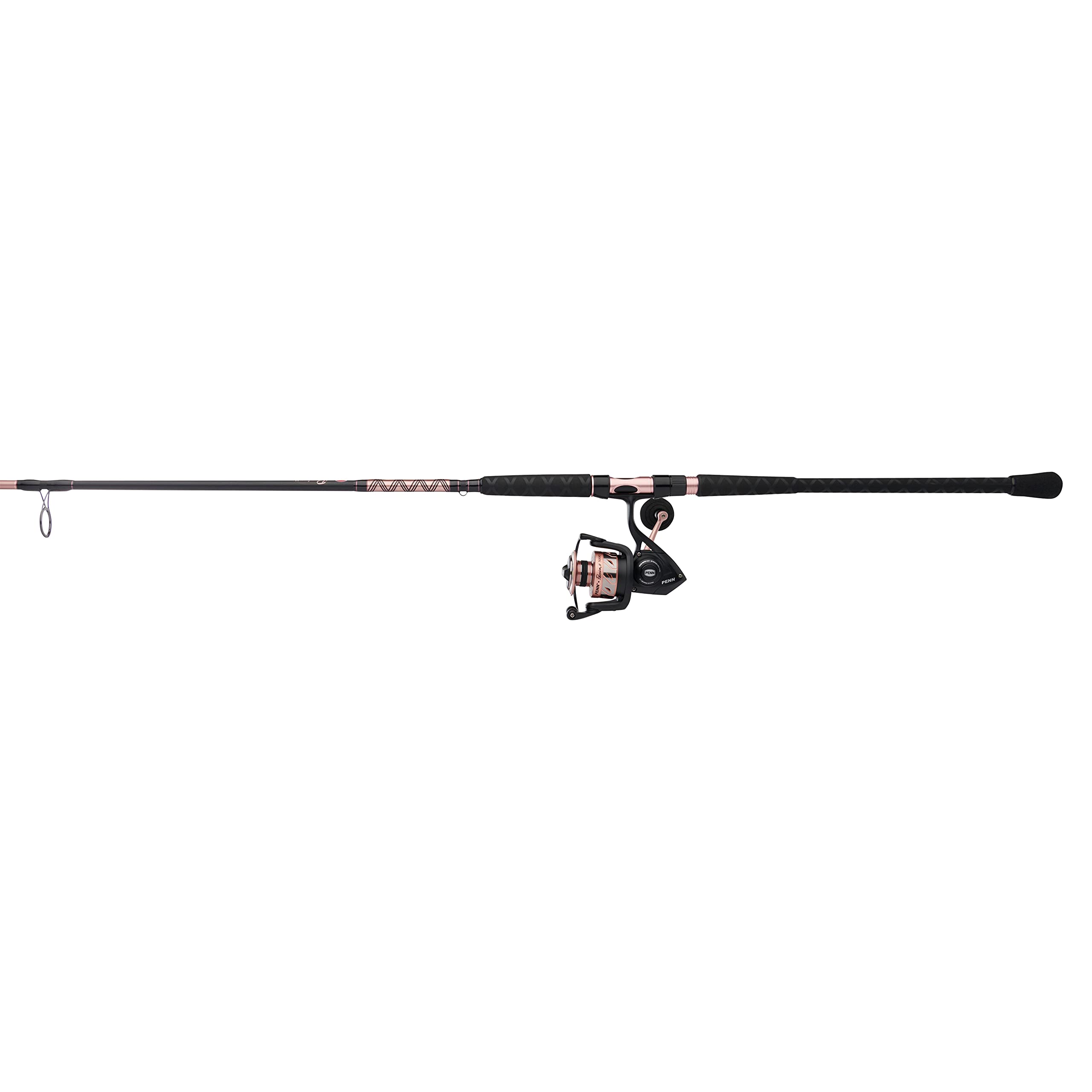 PENN Passion II Spinning Reel and Fishing Rod Combo, Black/Rose Gold, 5000 Size Reel - 7' - Medium Heavy - 1pc