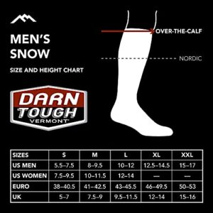 Darn Tough Men's Vermont Solstice OTC Lightweight Ski and Snowboard Sock (Style 8014) - Midnight, Large