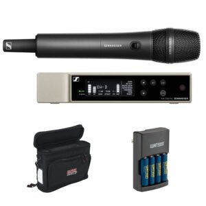 sennheiser ew-d 835-s set digital wireless handheld microphone system with mmd 835 capsule (r1-6: 520 to 576 mhz) bundle with rapid charger and wireless system bag