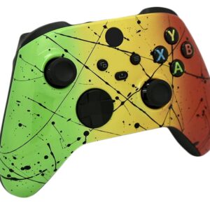 Hand Airbrushed Fade Custom Controller Compatible with Xbox Series X/S & Xbox One (Series X/S Rasta Fade)