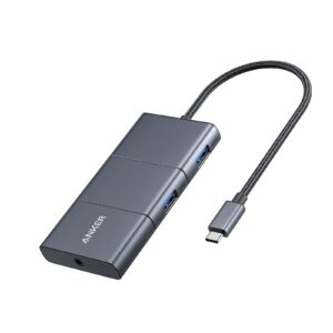 Anker USB C Hub, PowerExpand 6-in-1 Adapter, with 4K HDMI, 100W Power Delivery Port, 2 10 Gbps A Ports, SD Card Reader, and 3.5mm Audio, for MacBook Air, Pro, XPS, More