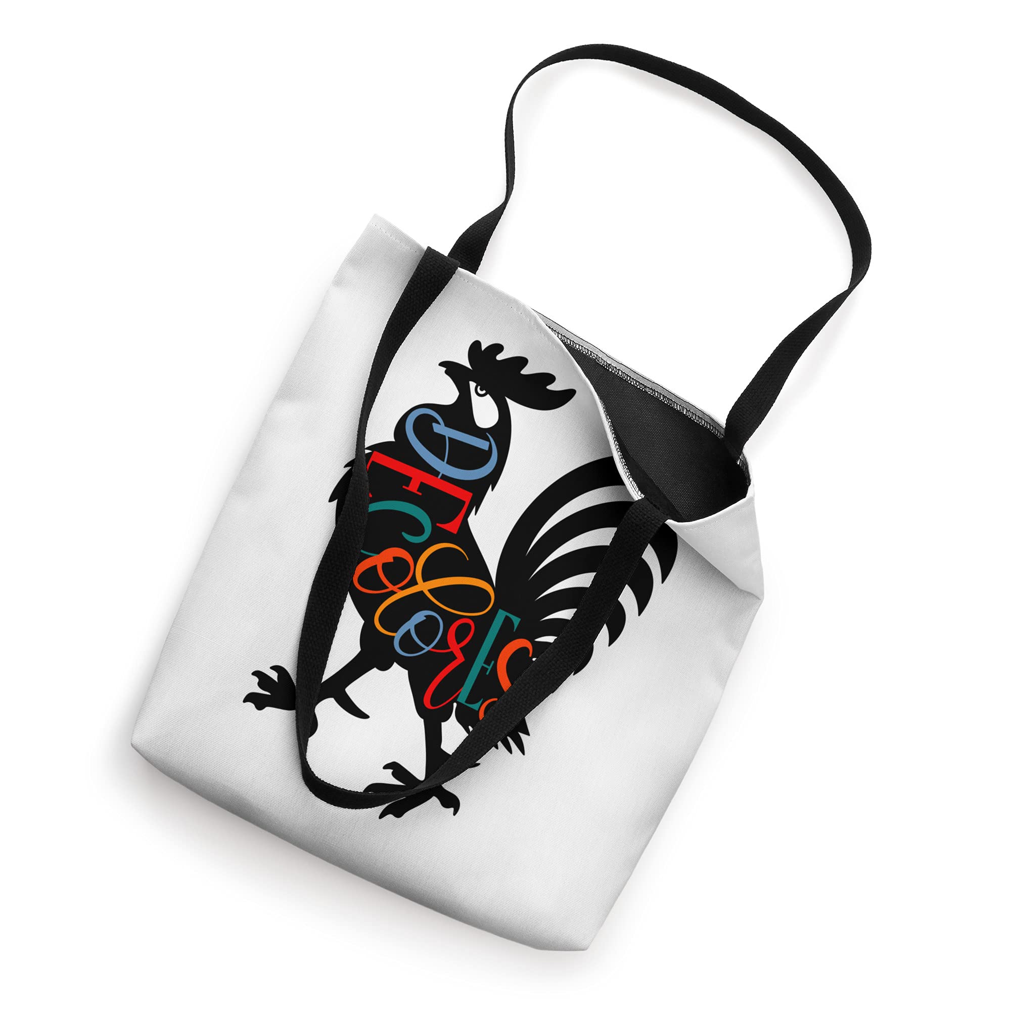 Decolores Cursillo Rooster Black Silhouette Faith Design Tote Bag