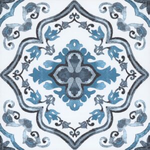 FloorPops FP3932 Marrakesh Peel & Stick Floor Tiles, Blue