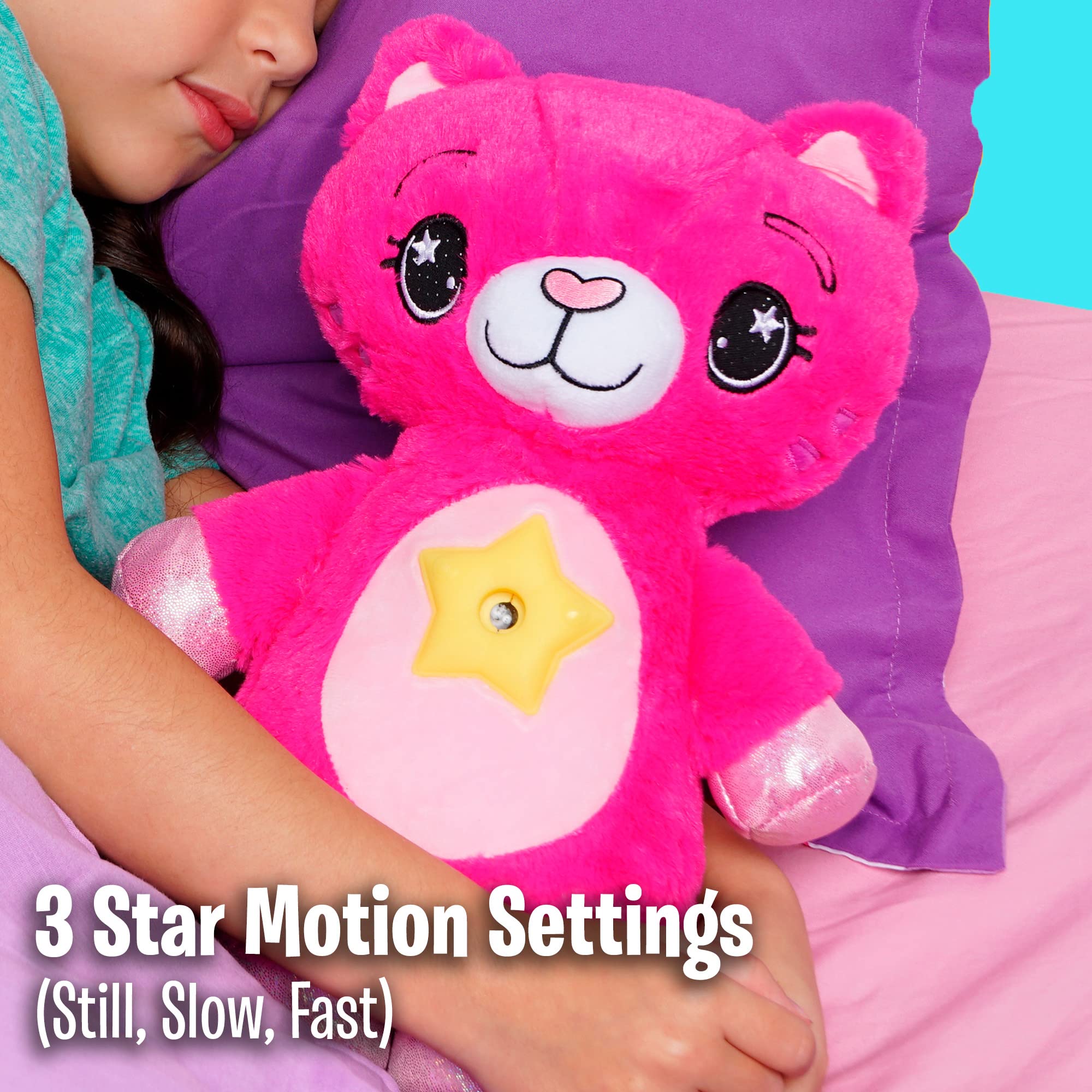 Ontel Star Belly Dream Lites, Stuffed Animal Night Light, 3 years and up, Pretty Pink Kitty - Projects Glowing Stars & Shapes in 6 Gentle Colors, As Seen on TV