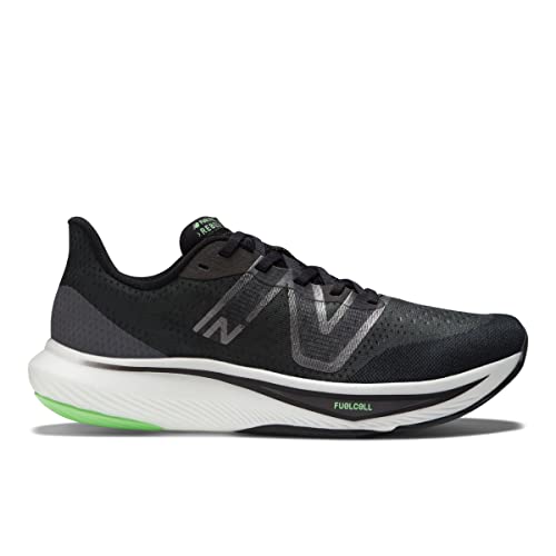 New Balance Men's FuelCell Rebel V3 Running Shoe, Black/Infinity Blue/Vibrant Spring, 10