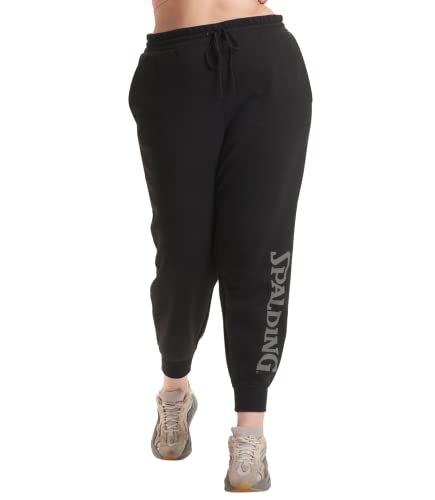 Spalding Women's Activewear Heritage French Terry Jogger - Standard and Plus Size Anthracite