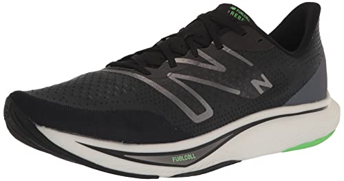 New Balance Men's FuelCell Rebel V3 Running Shoe, Black/Infinity Blue/Vibrant Spring, 10