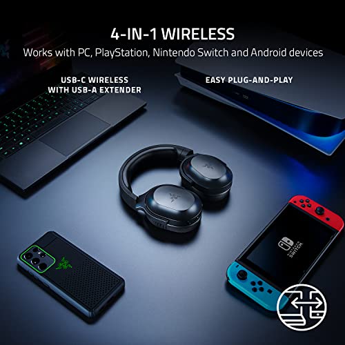 Razer Barracuda X Wireless Multi-Platform Gaming and Mobile Headset (2021 Model): 250g Ergonomic Design - Detachable HyperClear Mic - 20 Hr Battery - Compatible w/PC, PS5, Switch, & Android - Black