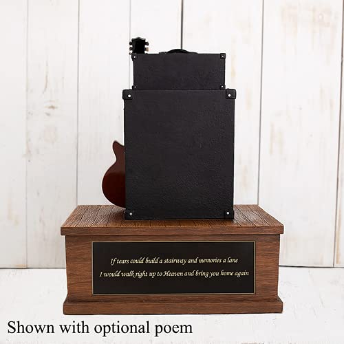 Perfect Memorials Custom Engraved Large Electric Guitar Cremation Urn (230 Cu/in) - Detailed Urn for Human Ashes/Display at Home/Durable/for A Guitar Lover & Artist/Timeless Tribute to Your Loved One