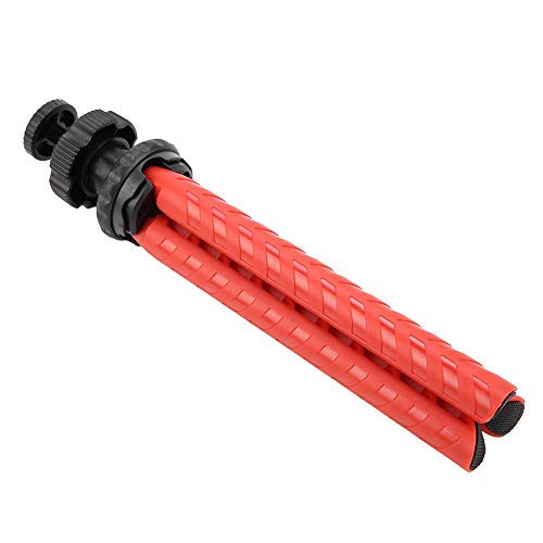 Foldable Tripod, Action Camera Tripod, Portable for Small Size Action Cameras for Mobile Phone Mirrorless Camera Outdoor(red)