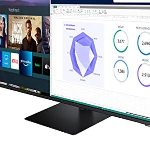 Samsung M70 Smart 43 Inch 4K Computer Monitor, Smart TV Apps, Microsoft 365, 4K Monitor (LS43AM702UNXZA)