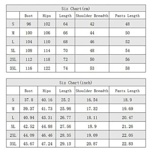 Baqian Men's casual tracksuits Short Sleeve shorts suit 2-piece Outfit T-Shirt and Shorts Set (XL, Black)…