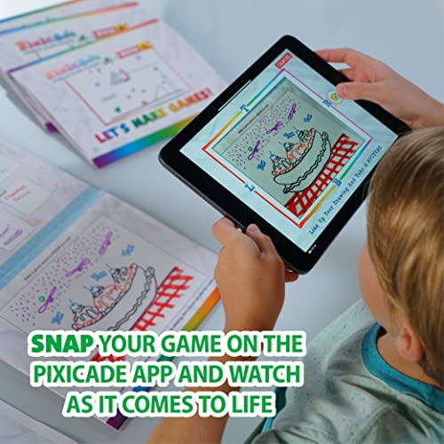 Pixicade Video Game Maker | STEM Kit to Create & Play Your Own Video Games | Educational Toy for Girls and Boys Ages 6+ | Creative & Learning Fun | Draw Your Own Video Game & Bring it to Life