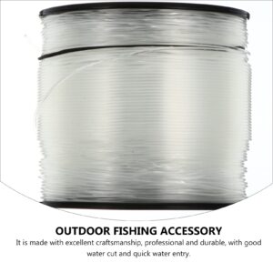 Healifty Fishing Line Nylon Fishing String Wire Strands Fishing Line Wire Leader Elastic Thread with 60 Aluminum Tackle for Fishing Lover 200M White