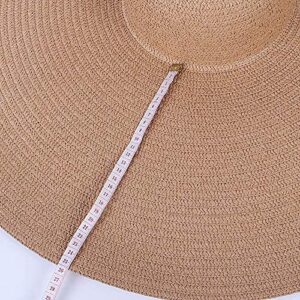 NARFIRE Women's Sunshade Straw Hat Oversized Eaves Sun Hat Outdoor Summer Sunscreen Dome Beach Hat