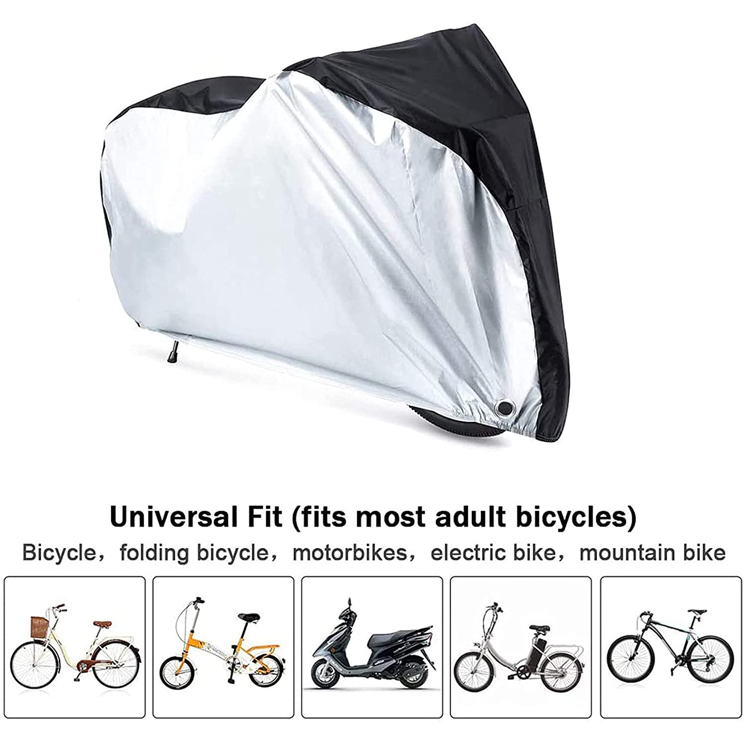 ZYXFYY Bike Cover Bicycle Cover Waterproof Bicycle Fabric Outdoor Protective Bicycle Cover with Lock Eyelets Dust Rain Dustproof (Purple,L)