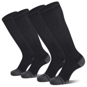 cs celersport 2 pack baseball softball soccer socks over the calf sports tube socks for youth men and women medium black