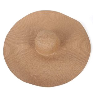 NARFIRE Women's Sunshade Straw Hat Oversized Eaves Sun Hat Outdoor Summer Sunscreen Dome Beach Hat