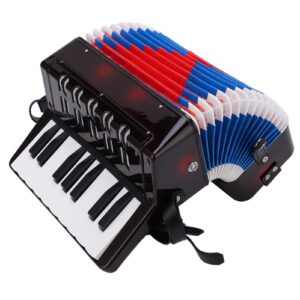 accordion 17 key piano accordion 8 bass with straps beginner educational accordion musical instrument hand keyboard rhythm training spring instrument for beginner