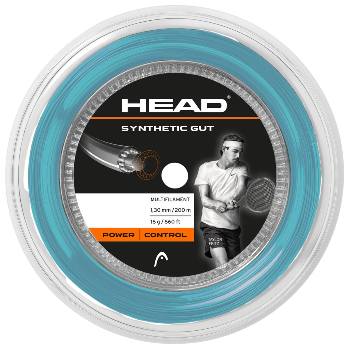 HEAD Synthetic Gut Tennis String Reel, 17 Gauge, Blue, 660 Foot Length