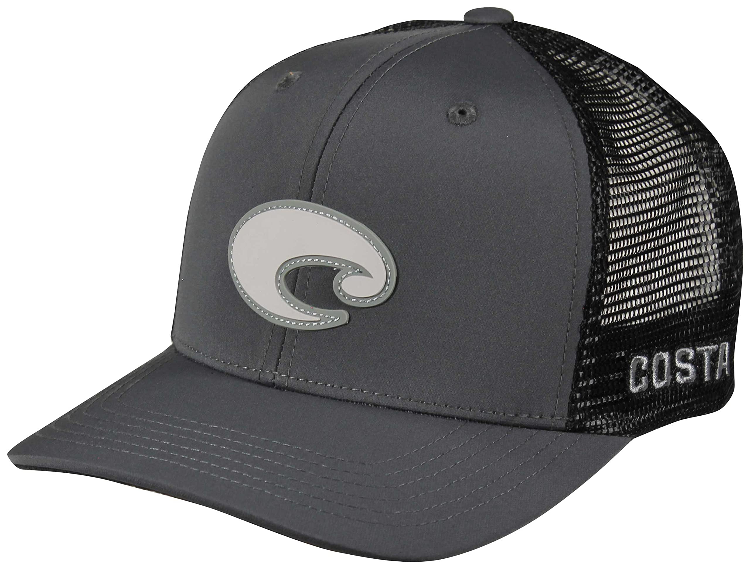 Costa Del Mar Mens Core Performance Trucker Cap, Grey, One Size US