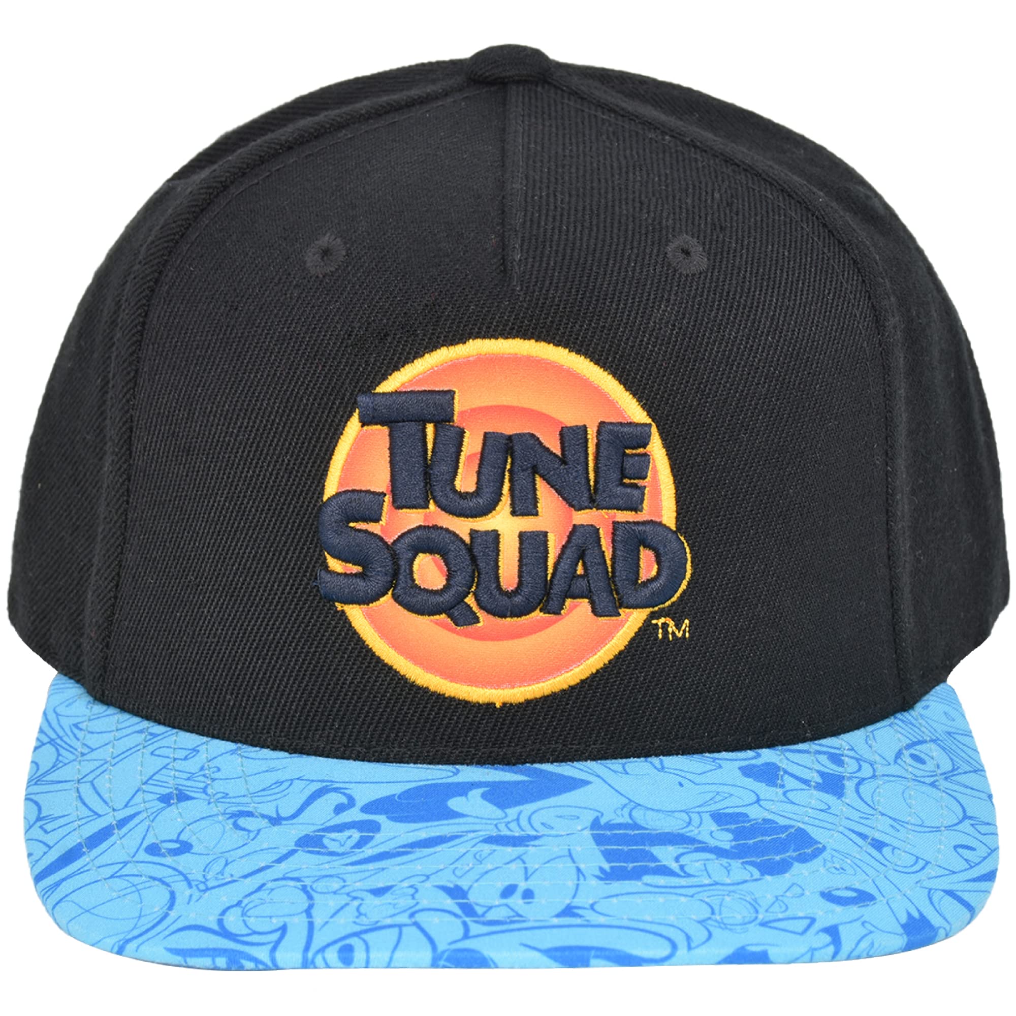 Warner Bros Space Jam 2 Tune Squad Snapback Hat, Adjustable Baseball Cap Black