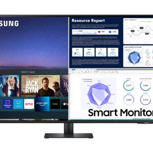 Samsung M70 Smart 43 Inch 4K Computer Monitor, Smart TV Apps, Microsoft 365, 4K Monitor (LS43AM702UNXZA)