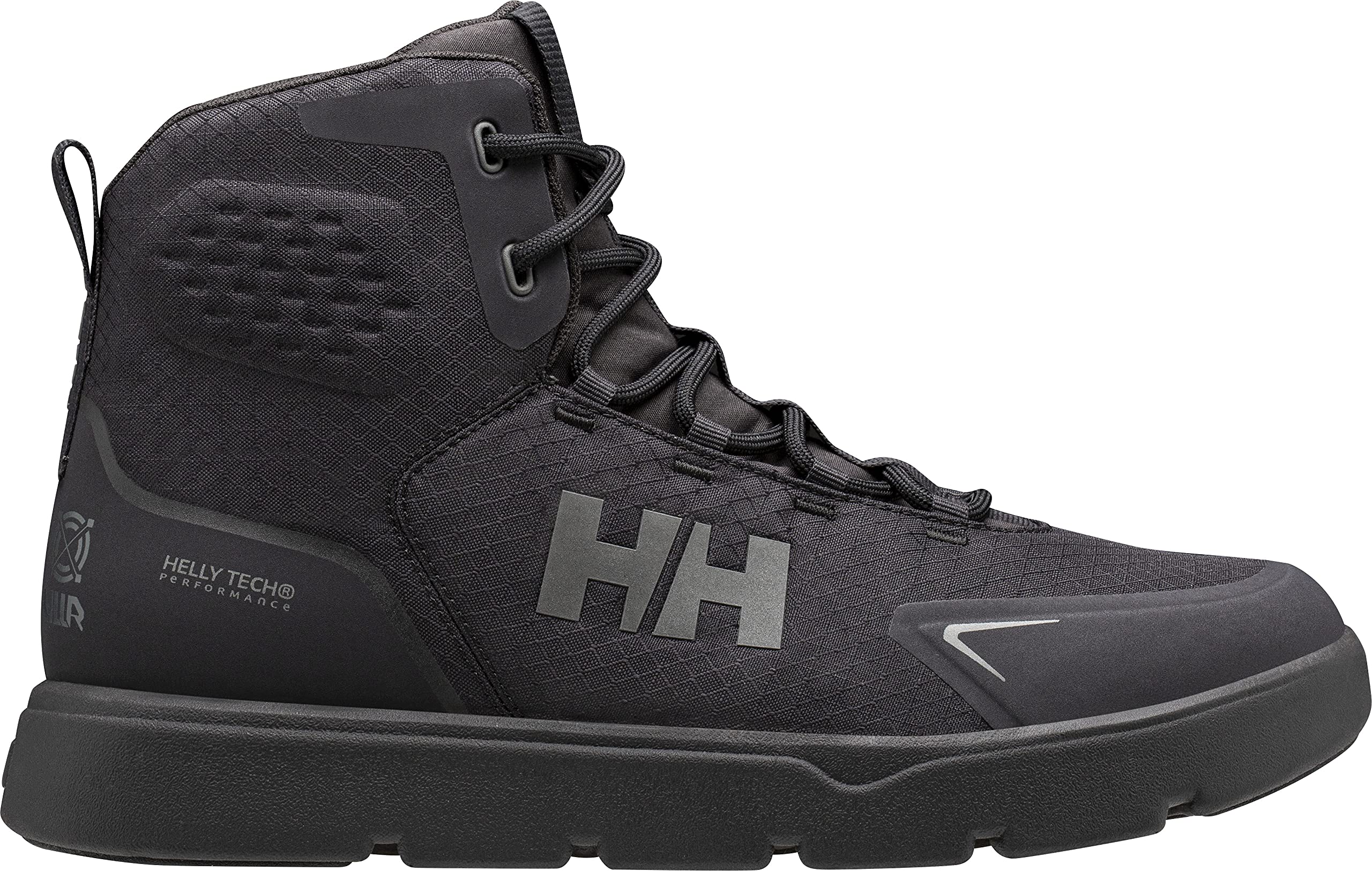 Helly-Hansen Mens Canyon ULLR Boot High Top LigHigh TopweigHigh Top Waterproof Hiking Sneaker Boots, 990 Black/Gunmetal/Neon Orange, 8.5