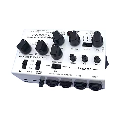 LYR Guitar effect pedal Electric guitar audio workstation Professional effect pedal White True Bypass, 11.5 * 6.5 * 6.3 CM, XBH